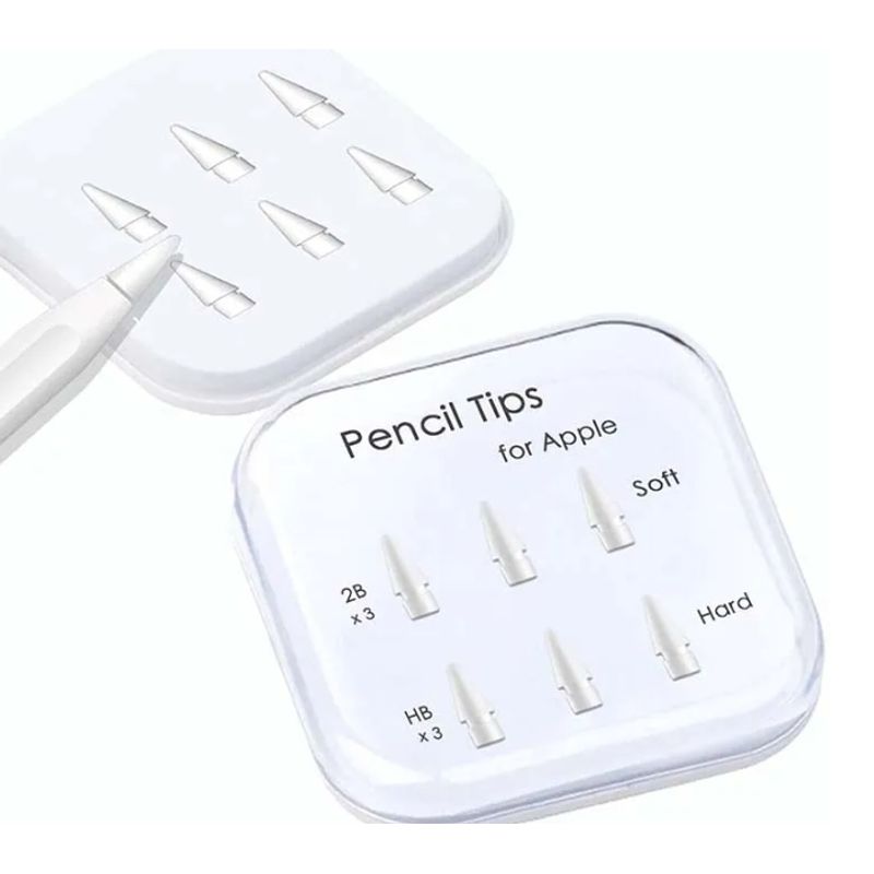 GG GOODGOODS - Punta Reemplazo Para Apple Pencil 1era Y 2da Gen Pack 6 Uni