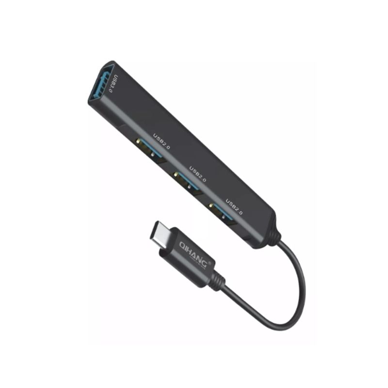 QIHANG - Qihang Adaptador Hub Tipo C A 4 Puertos Usb Para Mac Window.