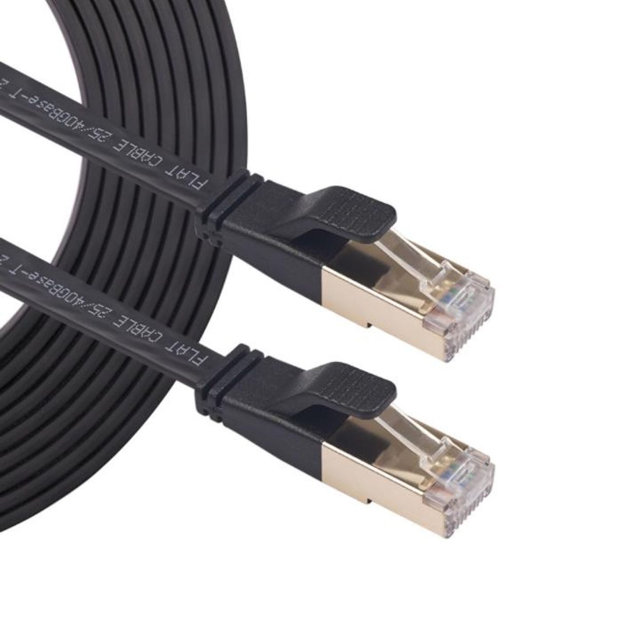 KUANGYE - Cables De Red Plano Categoria 8 Cat8 Rj45 Ethernet 5m 40gbps