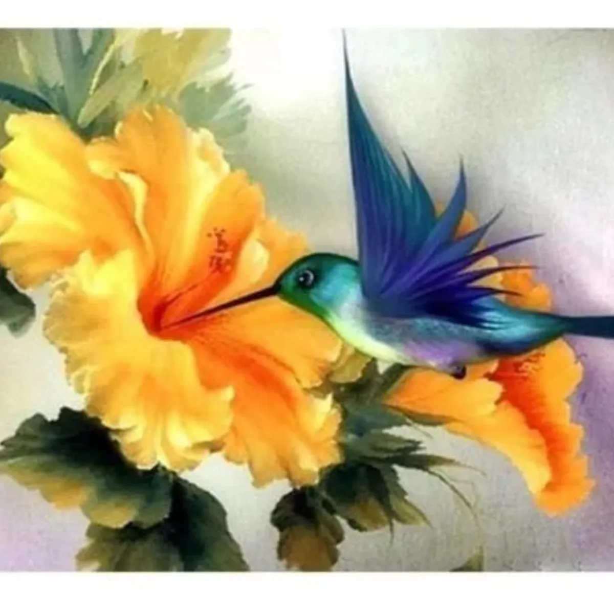 KUANGYE - 5d Diamond Painting Bordado Pintura Diamante - Colibrí 20x30