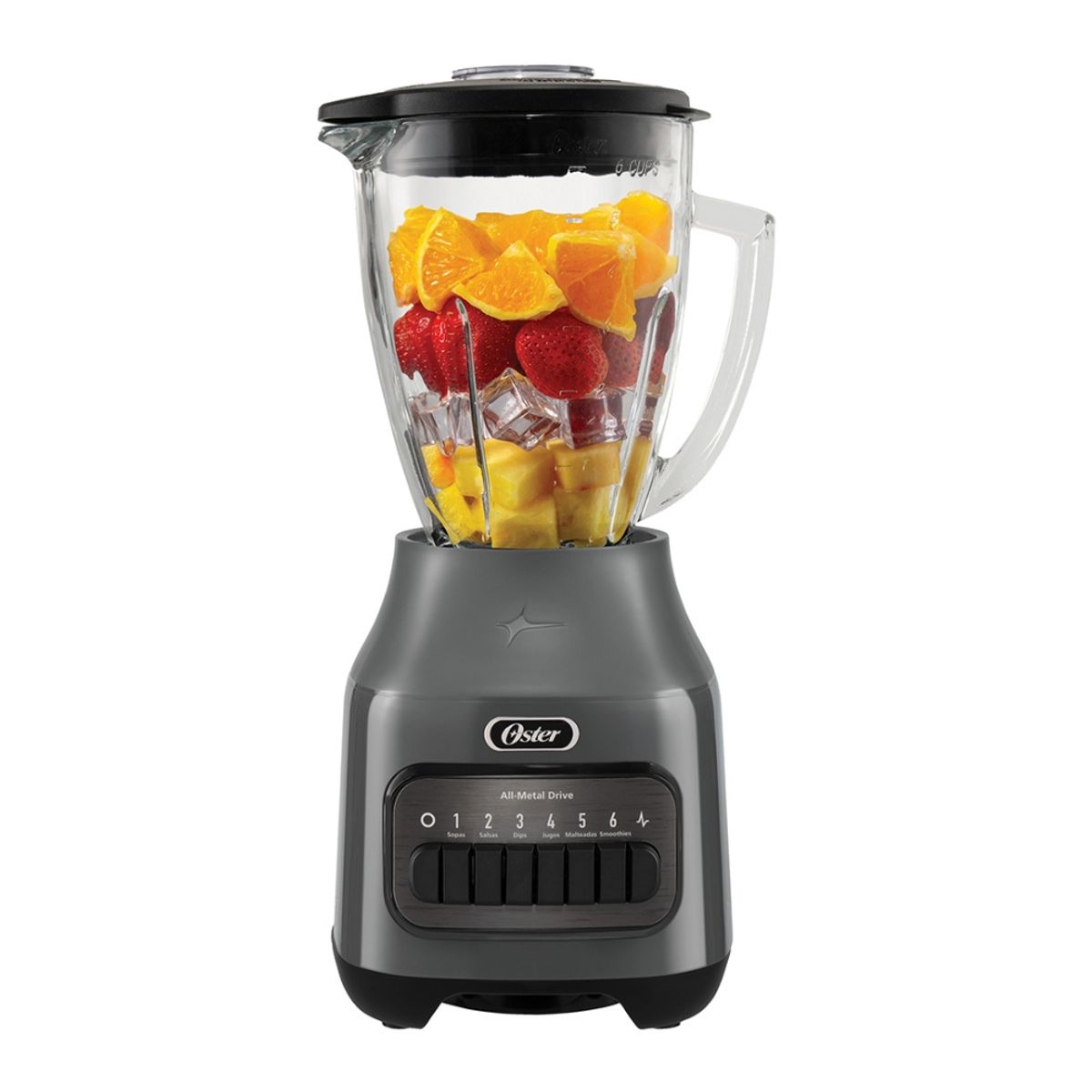 OSTER - Licuadora Oster® Vaso de Vidrio 6 Velocidades + Pulso Blstpeggpb