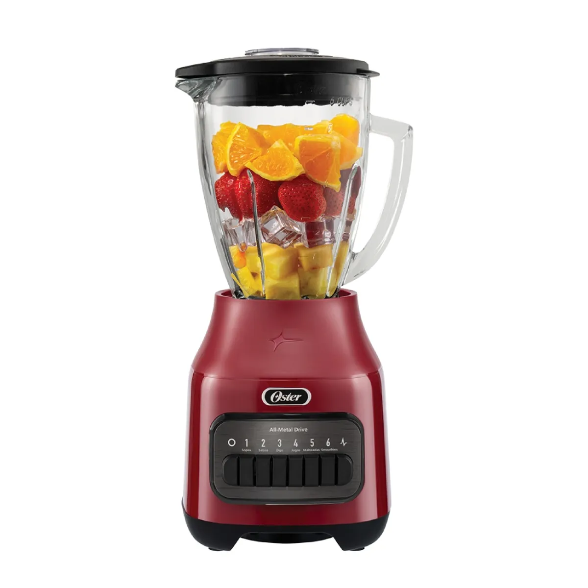 OSTER - Licuadora Oster® Vaso de Vidrio 6 Velocidades + Pulso Blstpegrpb