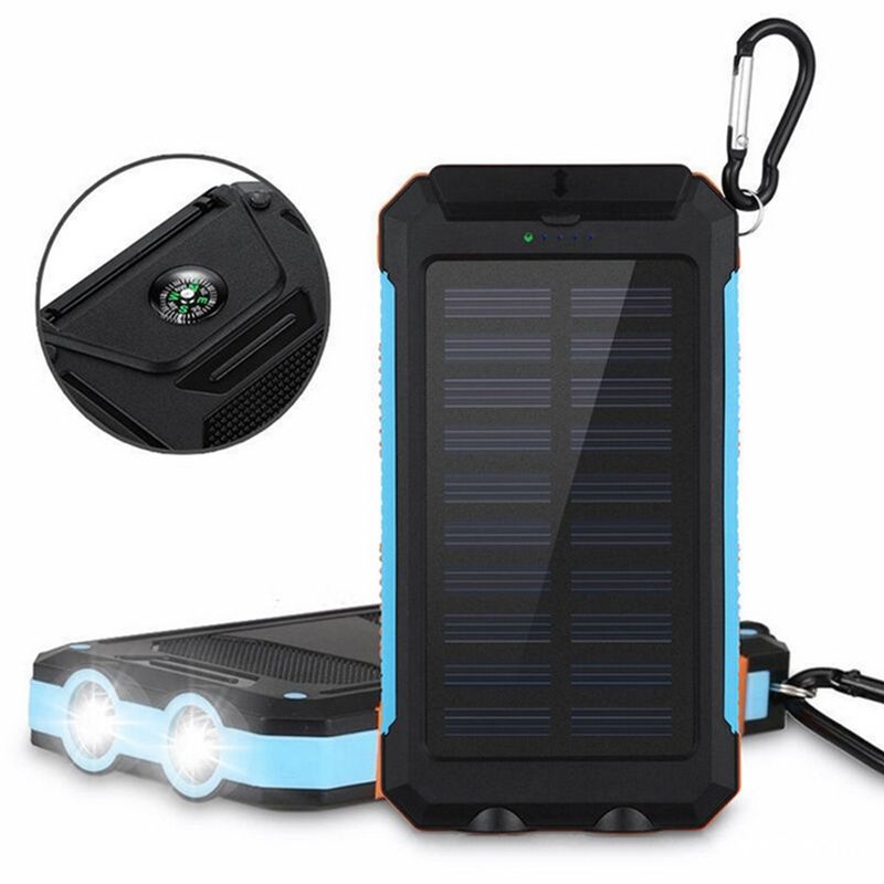 PUREPOWER - Cargador Solar De Batería Para Celular Con Brújula y Luz-10000mAh