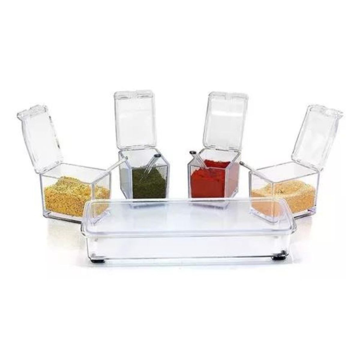 GENERICO - Caja Organizador Condimentos De 4 Piezas Para Cocina