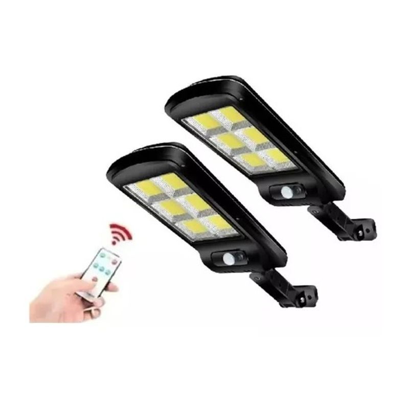 GENERICO - Pack X2 Foco Exterior Iluminación Sensor Led Foco Solar 100w