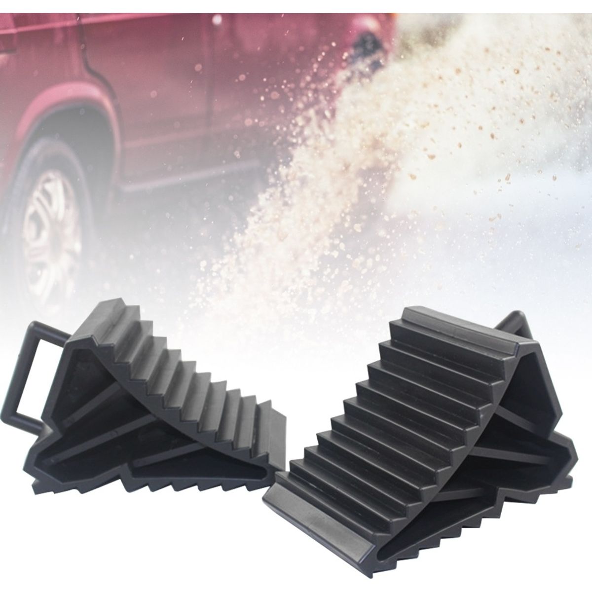 GENERICO - X2 Cuñas Antideslizante Para Auto Camioneta Abs