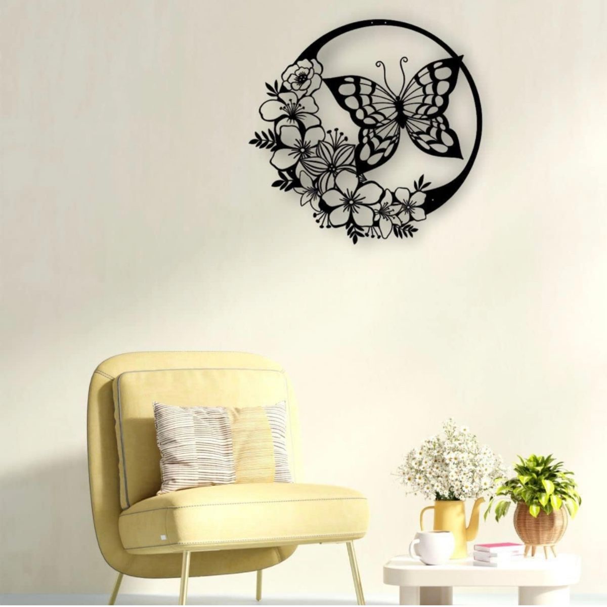 GENERICO - Cuadro Decorativo  Mariposas Artesanal en madera mdf 3mm