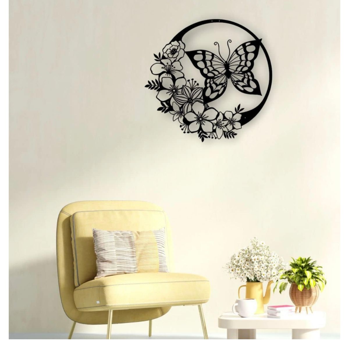 GENERICO - Cuadro Decorativo  Mariposas Artesanal en madera mdf 3mm