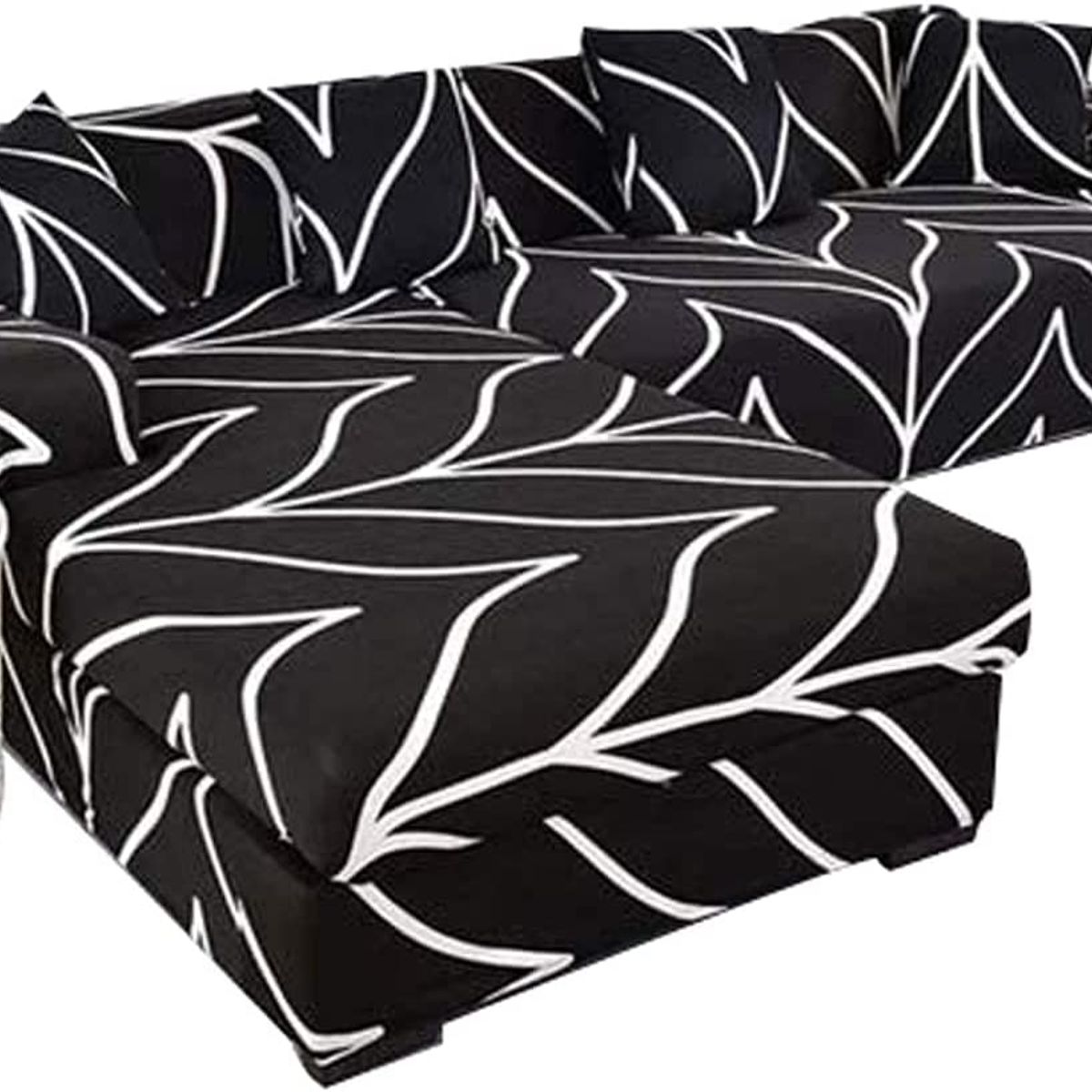 GENERICO - FUNDA CON DISEÑO PARA SILLON TIPO L ELASTIZADA ESPANDEX AJUSTABLE…