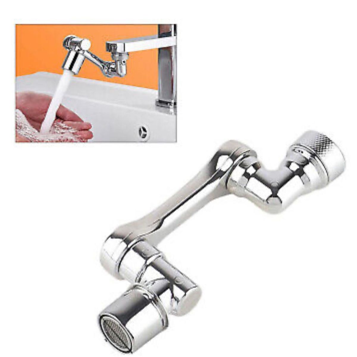 GENERICO - Grifo llave cocina agua adaptador llave lavaplatos 1080º