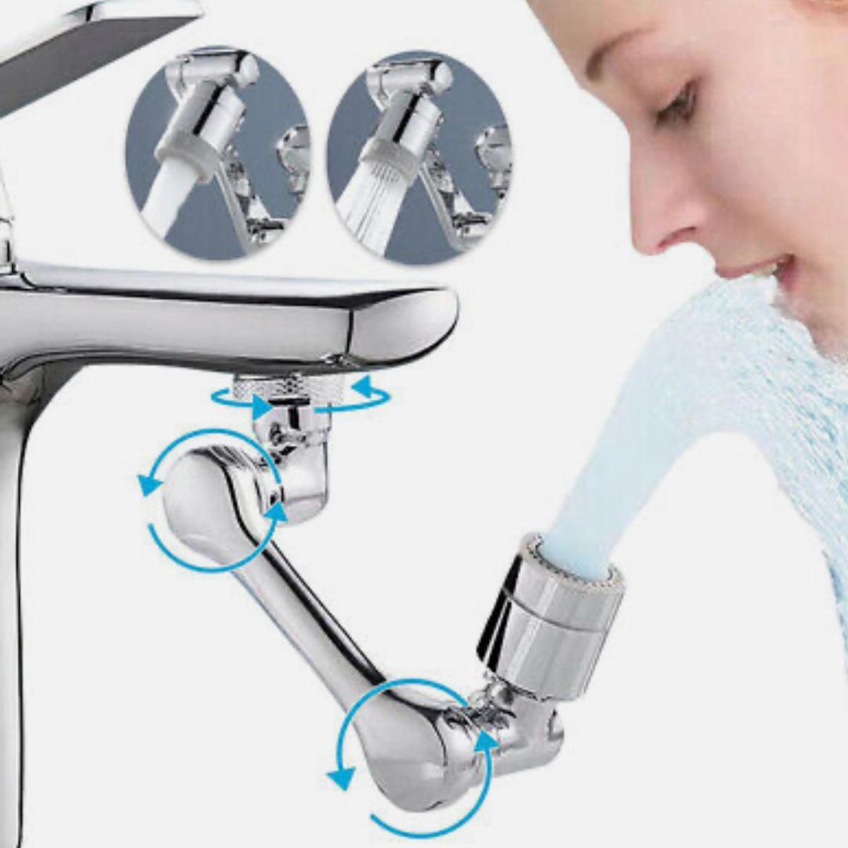 GENERICO - Grifo llave cocina agua adaptador llave lavaplatos 1080º