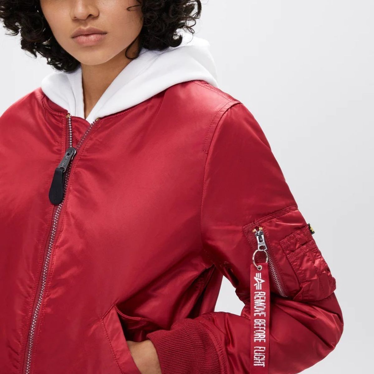 ALPHA - Chaqueta de Vuelo Alpha Industries MA-1 Roja
