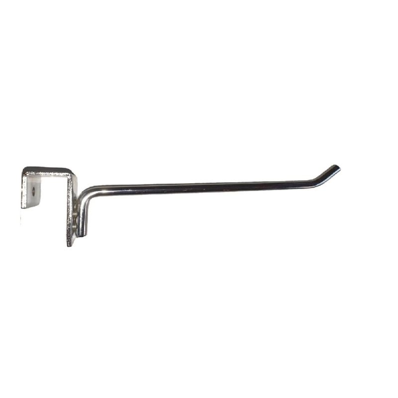 GENERICO - Pack De 10 Ganchos De Barra Metal Cromado 15cm