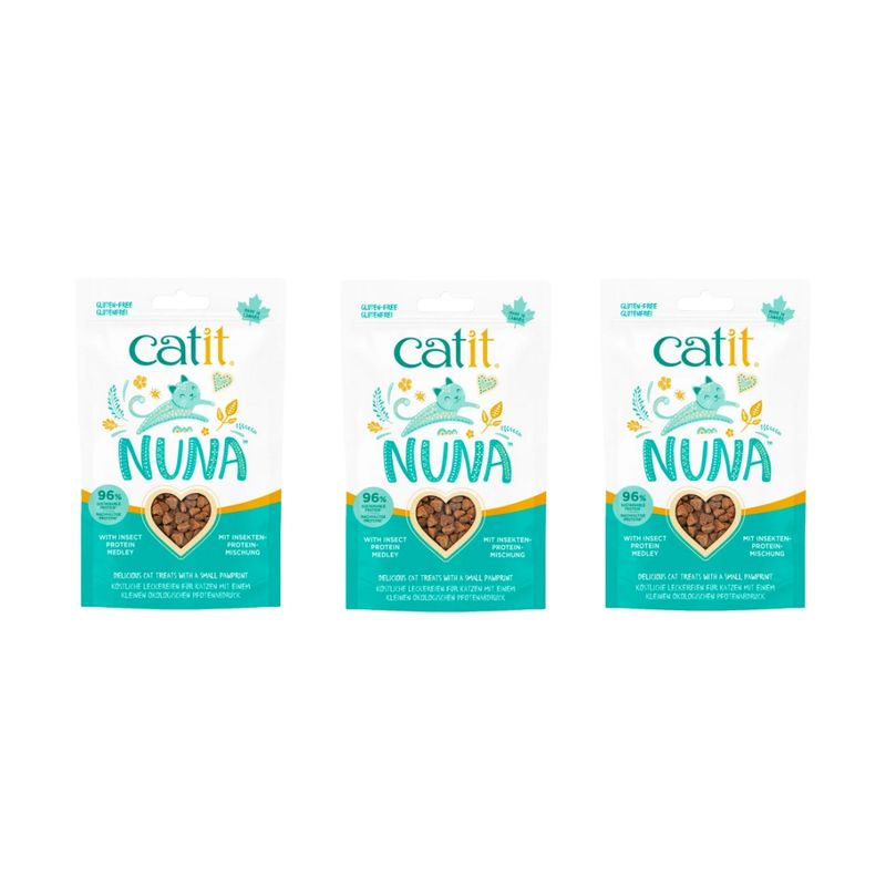 CATIT - Catit Nuna - Proteinas De Insecto - Pack De 3 - Snack Gatos