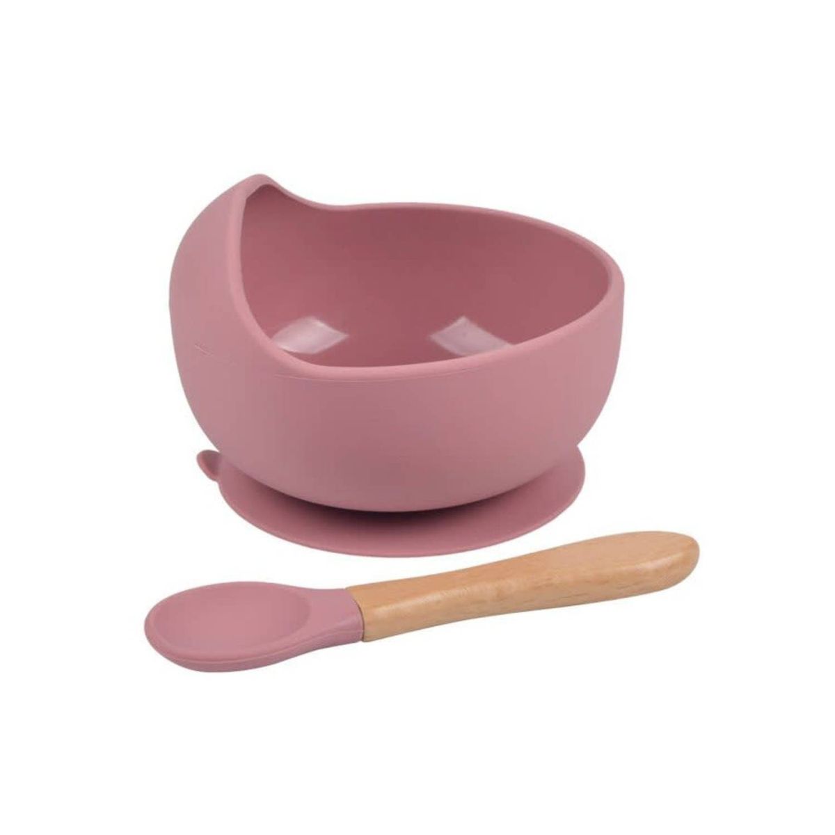 GENERICO - Plato de silicona y cuchara para bebé