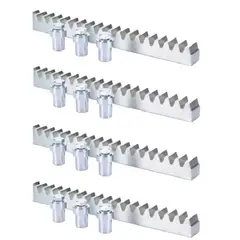 GENERICO - Pack de 4 Cremallera de Acero Para Portón Automático de 12mm