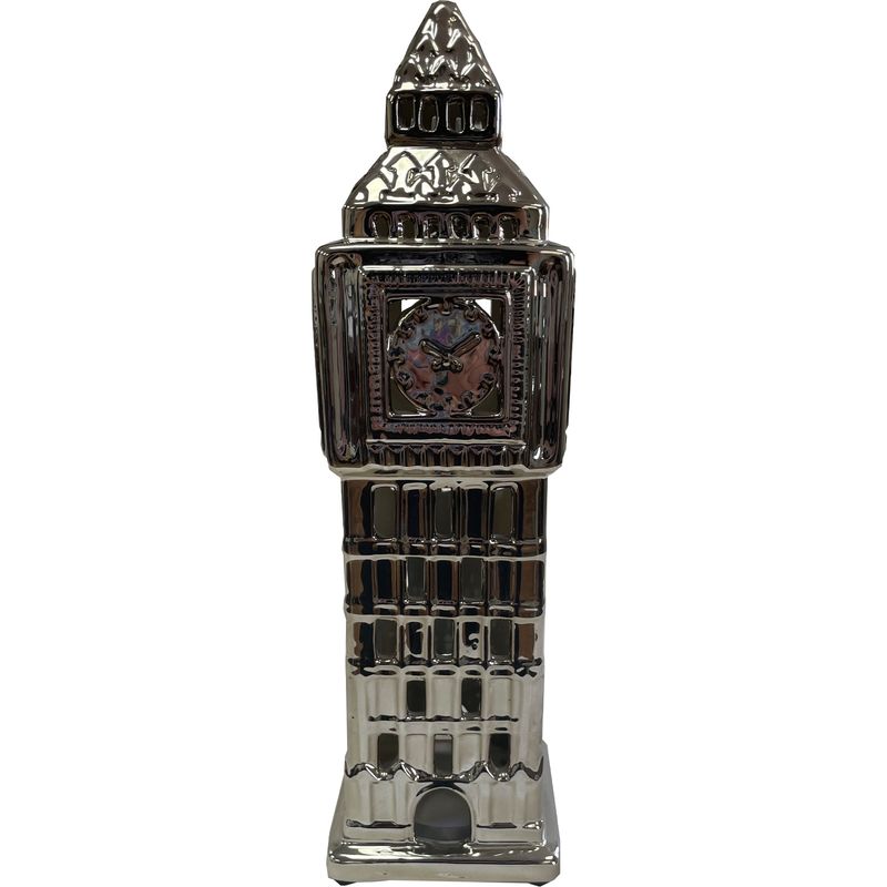 MALLORCA - Figura Decorativa Torre Big Ben Silver