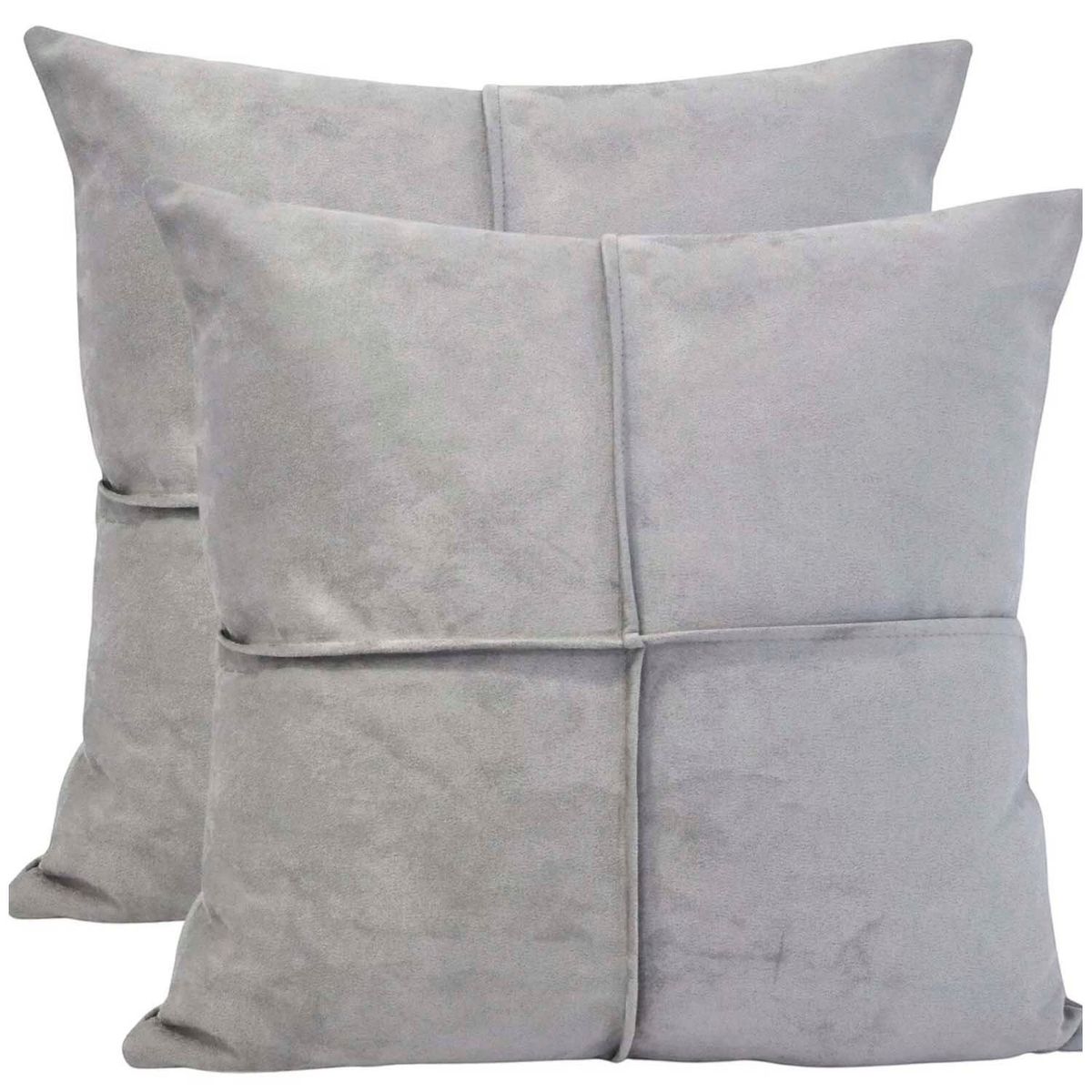 GENERICO - Fundas De Cojín de Semicuero Plomo 50x50 pack de 02 unidades….