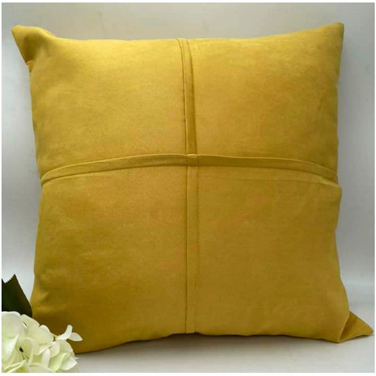 GENERICO - Fundas De Cojín de Semicuero Mostaza 50x50 pack de 02 unidades….