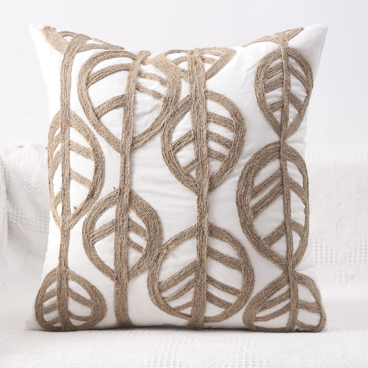 GENERICO - Fundas De Cojín de Bordado en Lino 45x45….