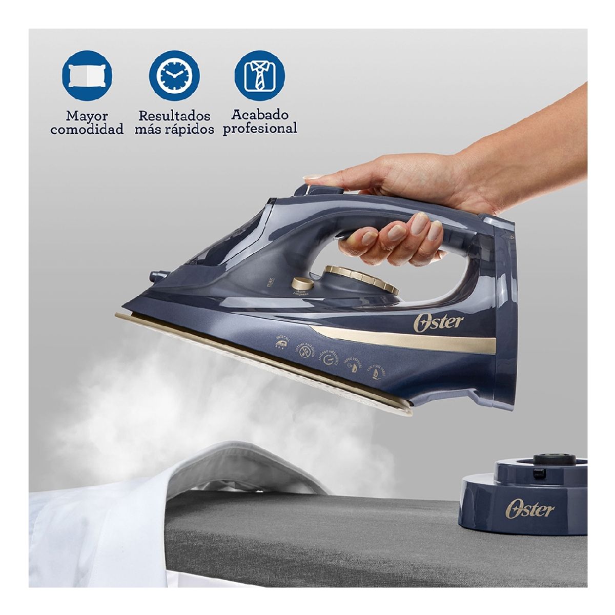 OSTER - Plancha de vapor inalámbrica Oster® 2 en 1 cerámica GCSTCC5000