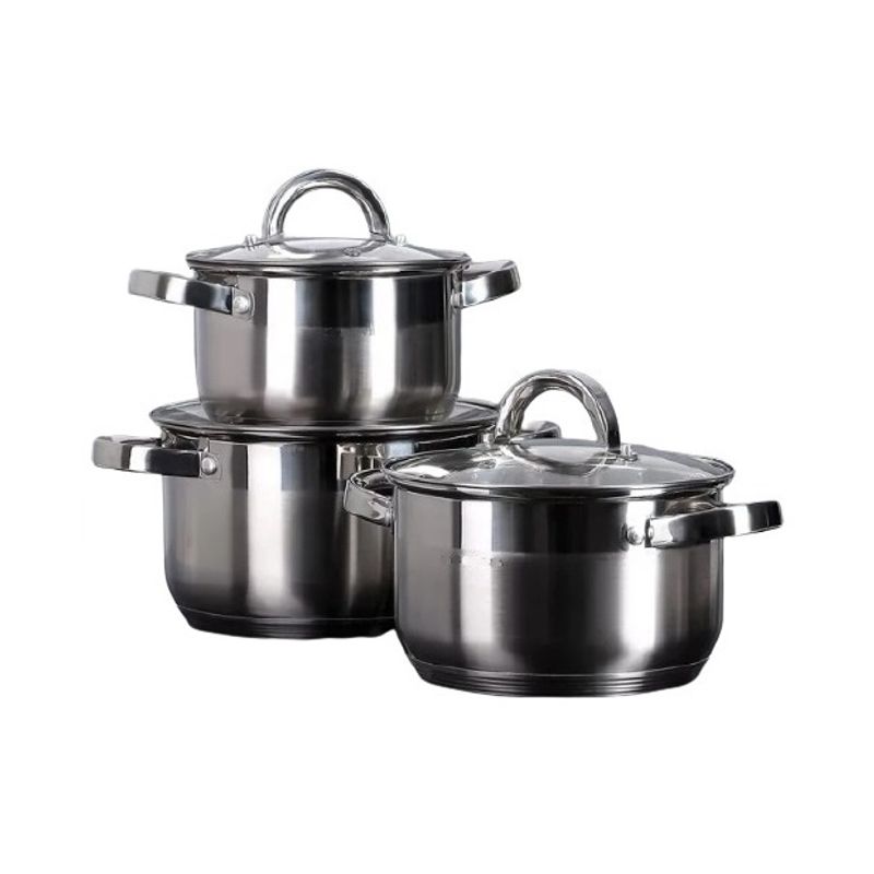 GENERICO - Ollas Vicalina 6 Pcs De Acero Inoxidable