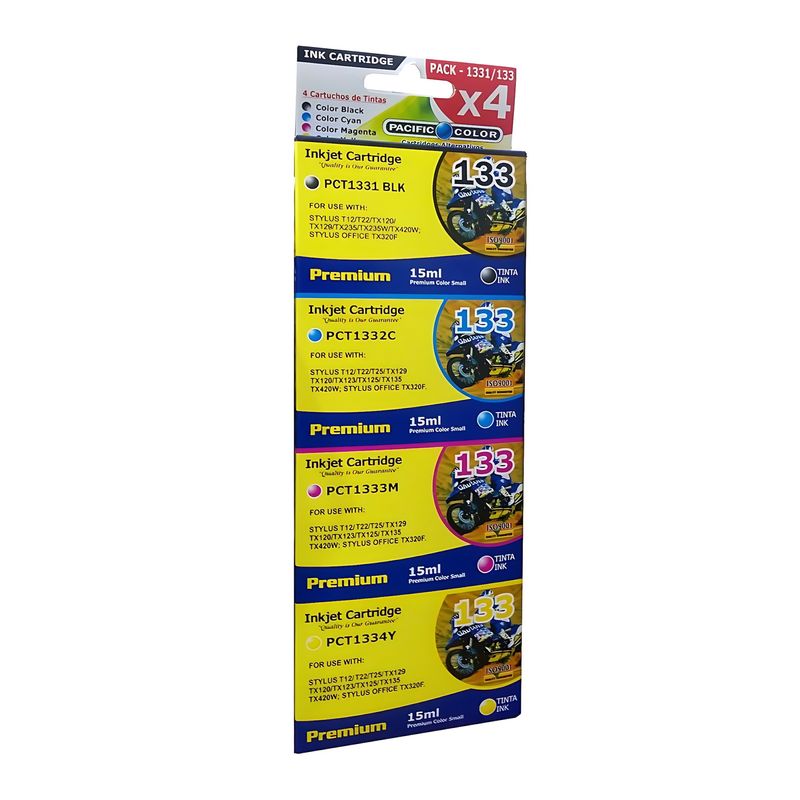 PACIFIC - PACK 4 CARTRIDGE 133 PARA EPSON STYLUS TX420W