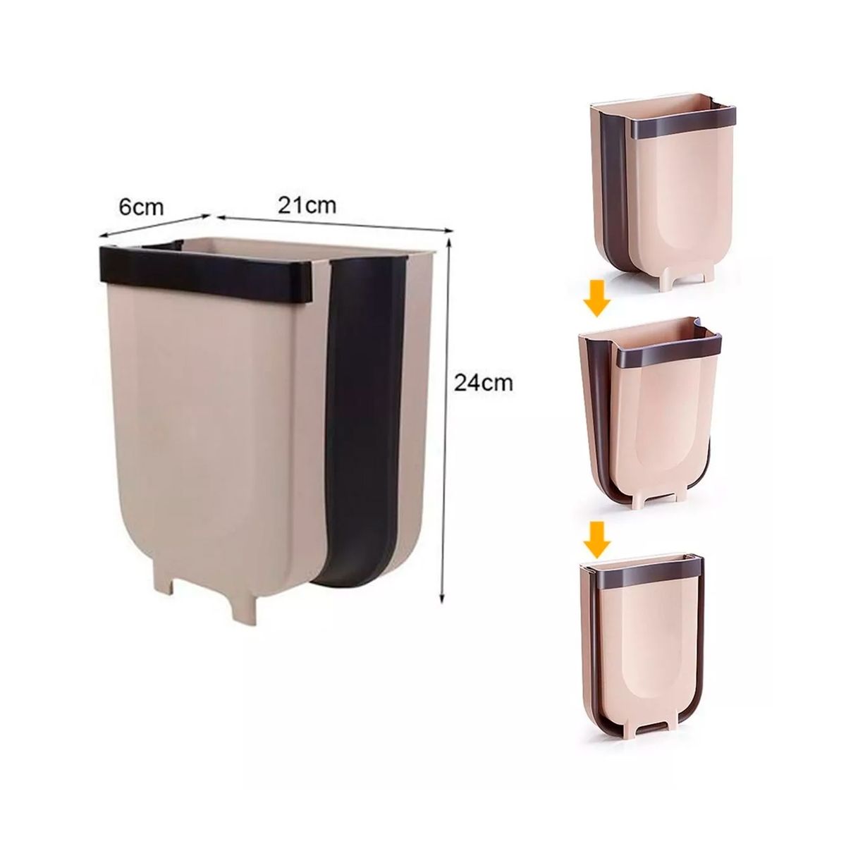 GENERICO - Basurero Plegable Ergonómico Para Puerta De Cocina