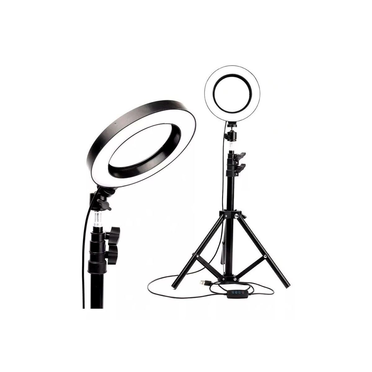 GENERICO - Anillo Aro Luz Led De 26 Cm Y Trípode Ajustable