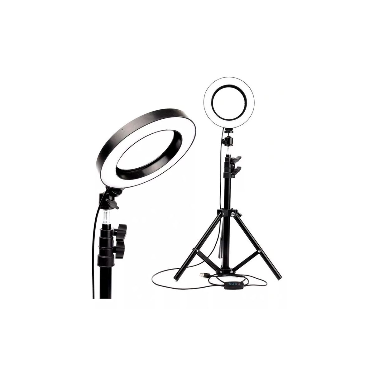 GENERICO - Anillo Aro Luz Led De 26 Cm Y Trípode Ajustable