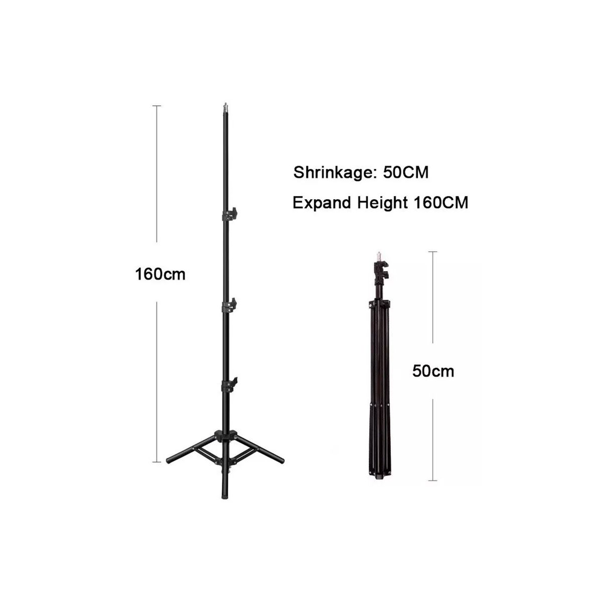 GENERICO - Anillo Aro Luz Led De 26 Cm Y Trípode Ajustable