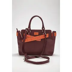 SOFI MARTIRE - Cartera Cuero Bordo Modelo 01SO1013
