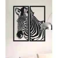 CUADRO DECORATIVO CEBRA ARTESANAL EN MADERA MDF 3MM…