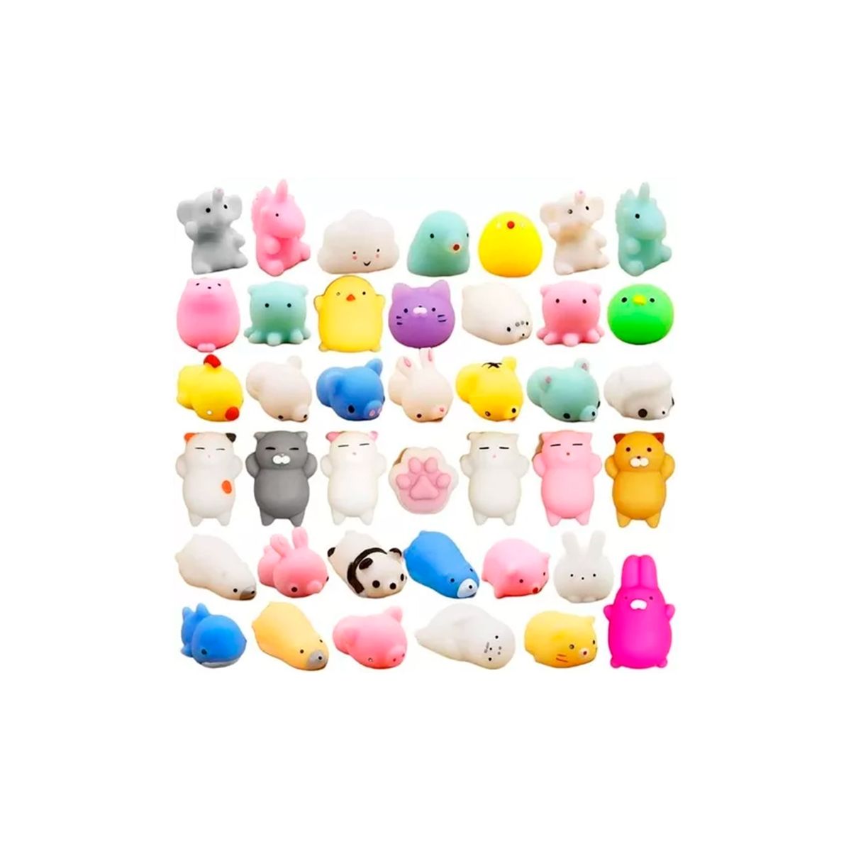 GENERICO - Kit 50 Pcs Mini Mochi Sensorial Anti Stress Squeeze