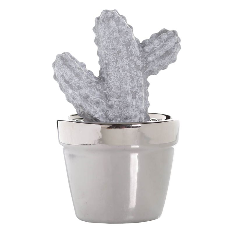 MALLORCA - Figura Decorativa Cactus Gancho Cerámica Concreto