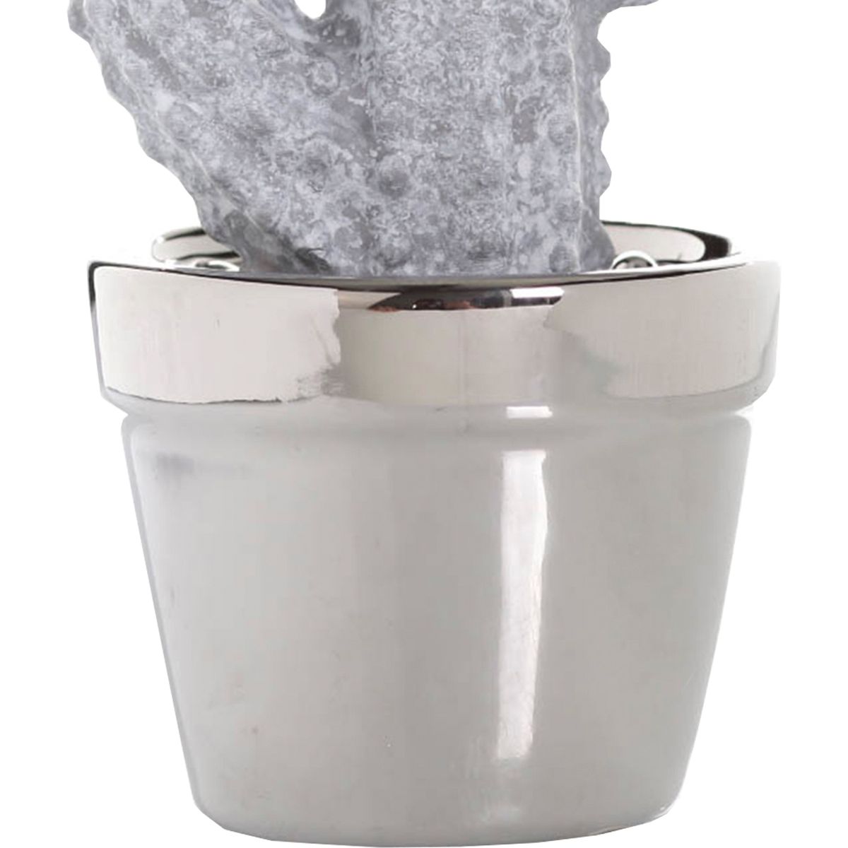 MALLORCA - Figura Decorativa Cactus Gancho Cerámica Concreto