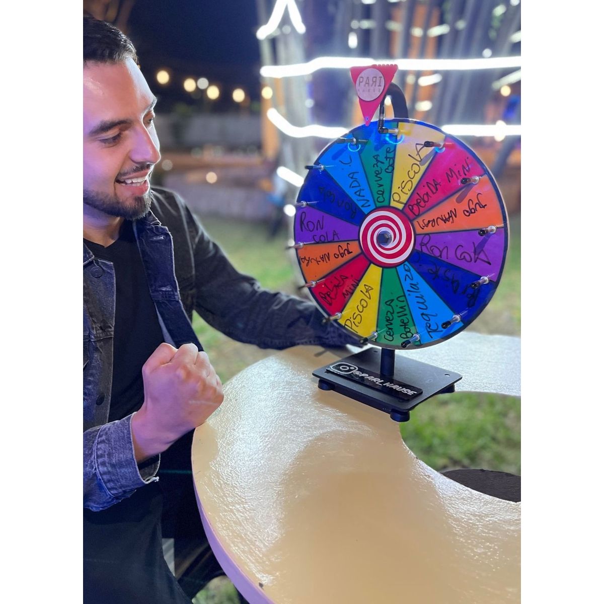 PARI HAUSE - Ruleta Giratoria de Premios  Metal Durable y Personalizable para Todas las Edades