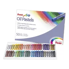 PENTEL - Estuche 50 Pasteles en Barra