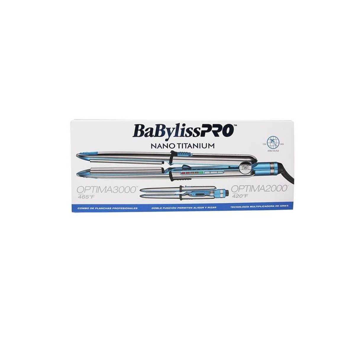 BABYLISS PRO - Kit Babyliss Plancha optima 3000 + Plancha optima mini 2000
