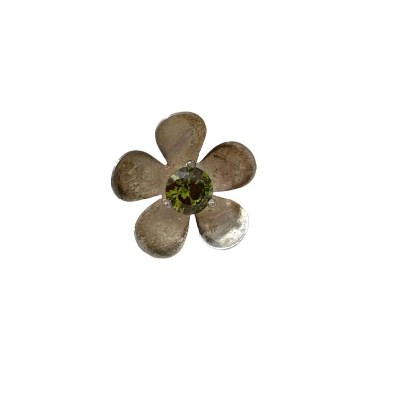 GENERICO - Anillo Plata Crystal Flower