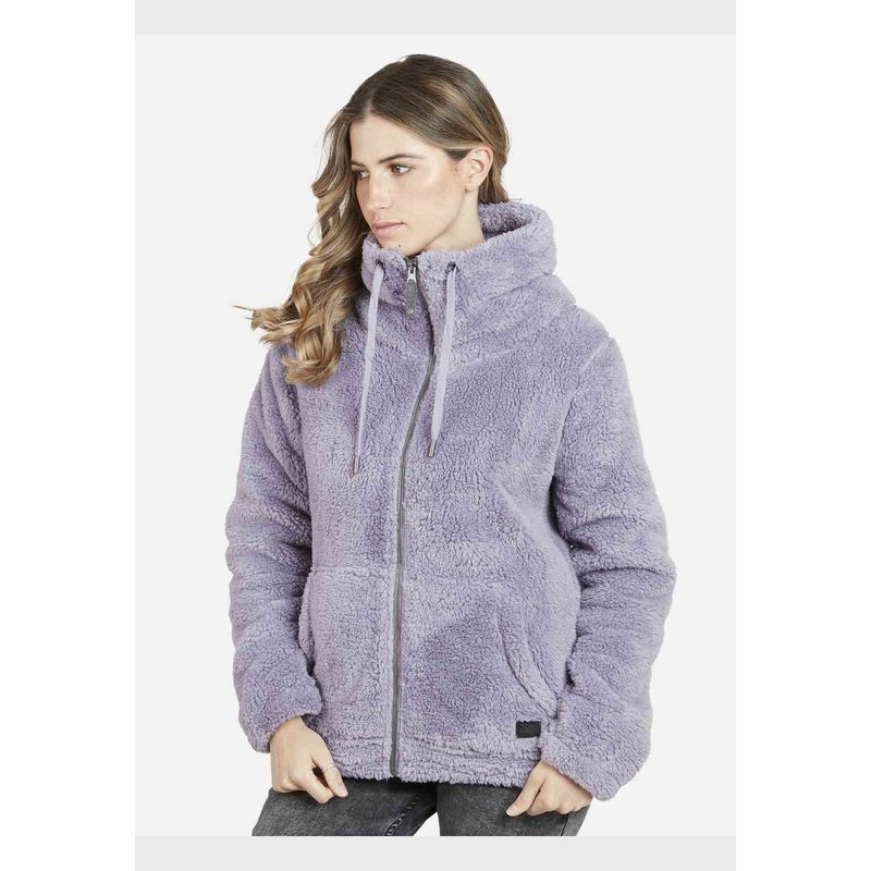 MAUI AND SONS - Poleron DAYBREAK SHERPA Mujer Morado Maui and Sons