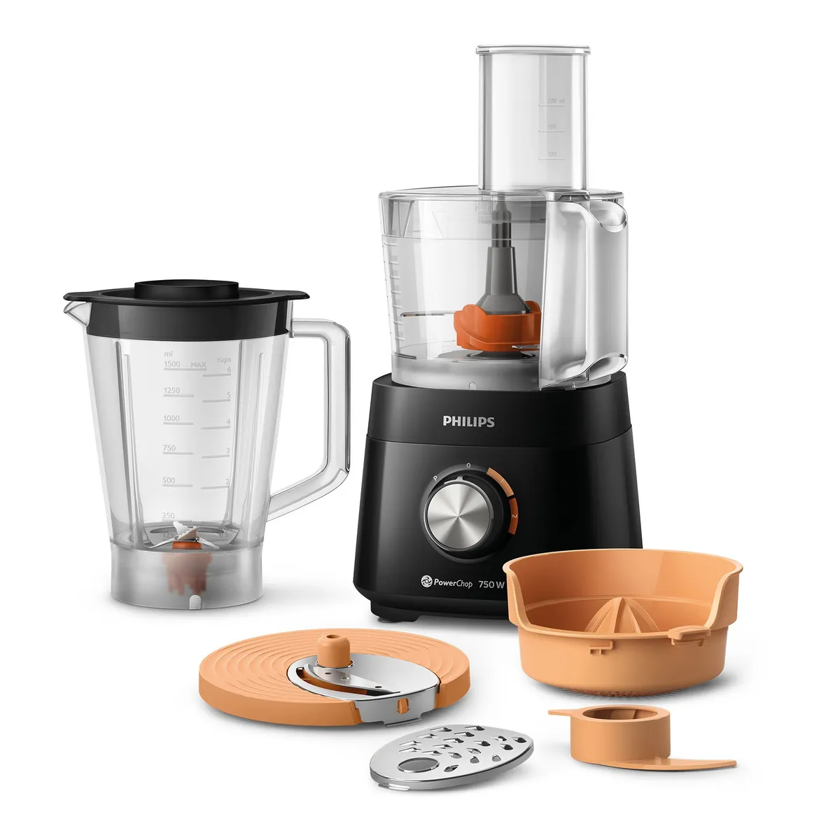 PHILIPS - Procesador De Alimentos Philips Hr7302/90 750w Con Licuadora