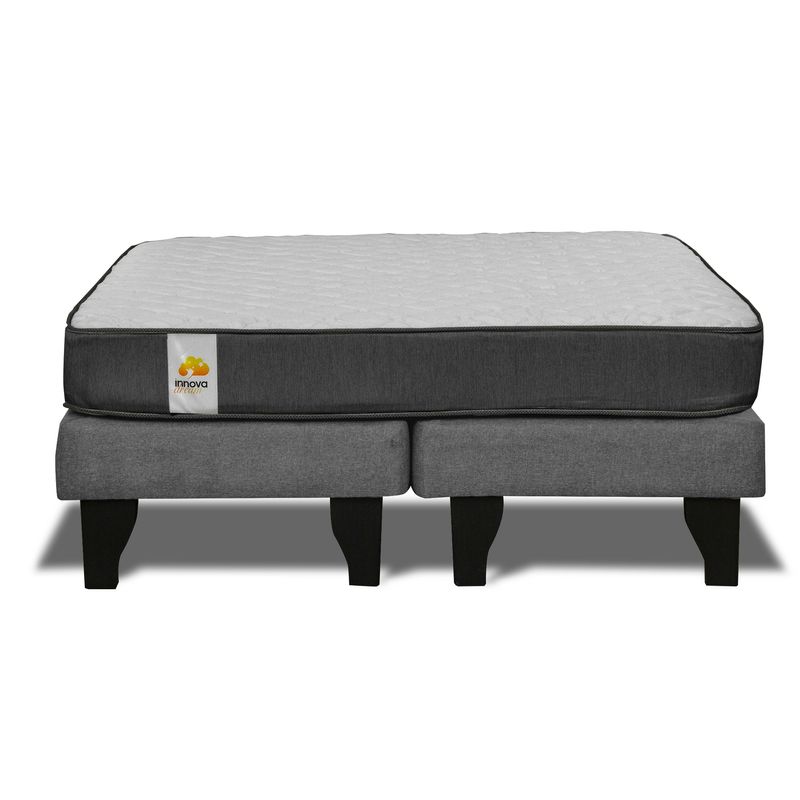 INNOVAMUEBLES - CAMA EUROPEA BD SILVER 2 PL GRIS INNOVAMUEBLES