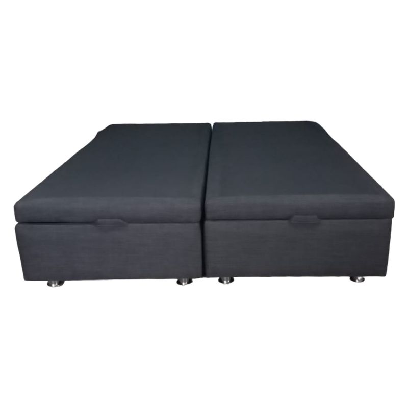 MUEBLERIA LATINA - CAMA  1.9M ABATIBLE BAUL FUNCIONAL LINO MARENGO 2 PLAZAS DIVIDIDA