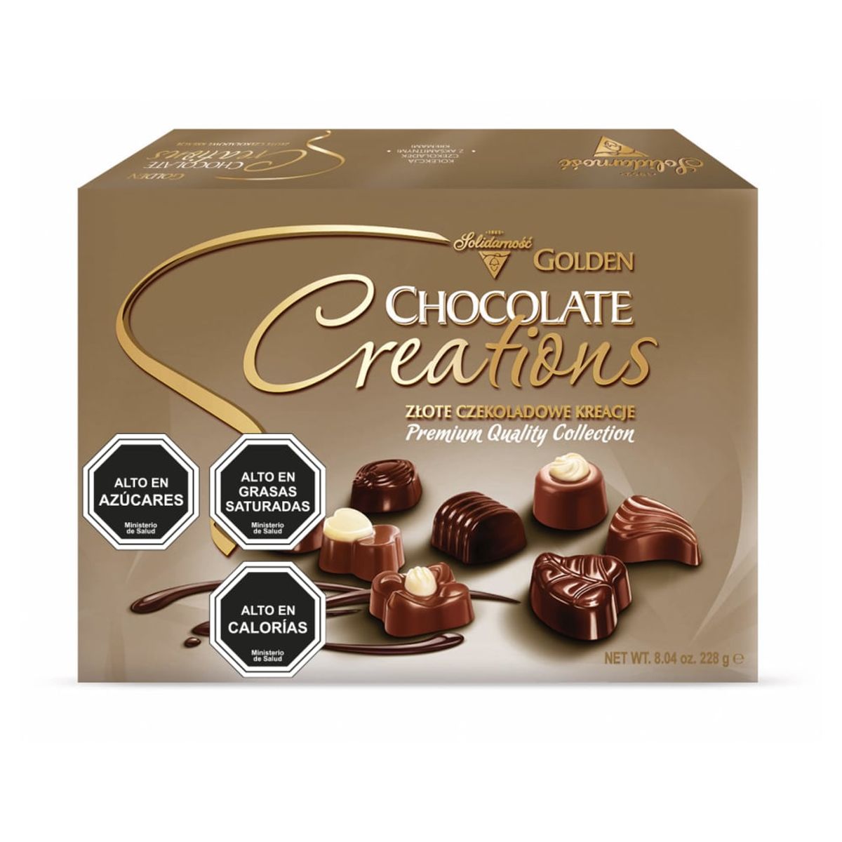 SOLIDARNOSC - Pack 6 Estuche Bombones Creations Golden Solidarnosc 228g