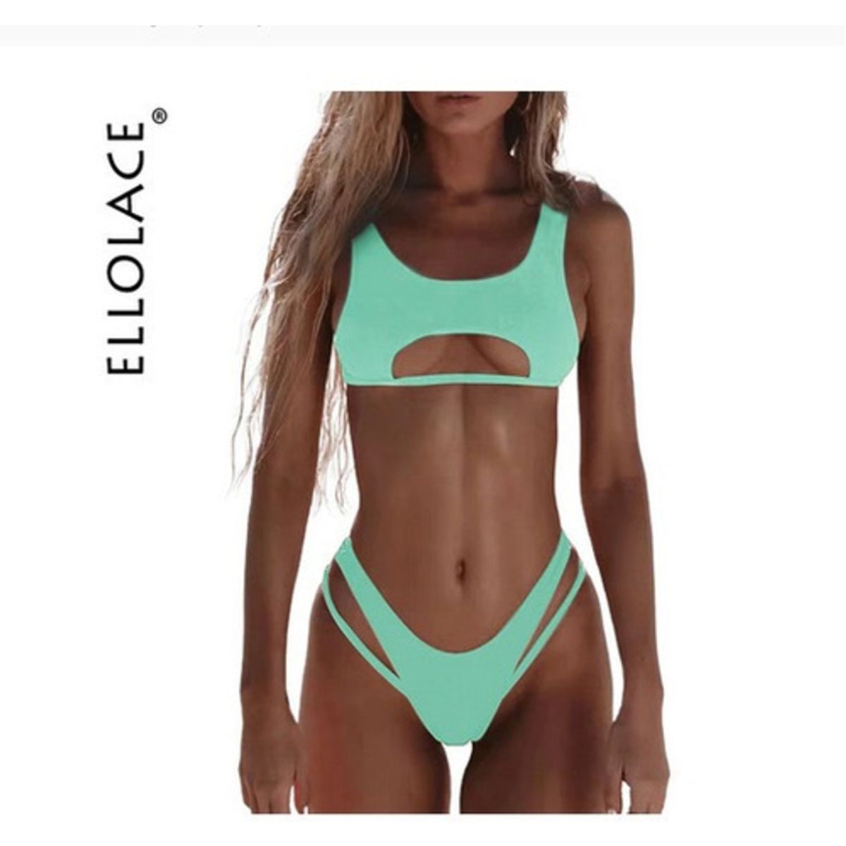 GENERICO - Traje De Baño Bikini Corte Alto Ahuecado Sexy 2 Piezas 2022.