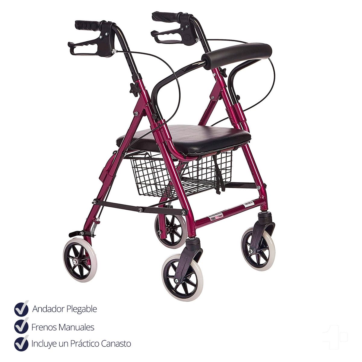 TOPMEDIC - Andador Burrito Roller Asiento Ruedas Frenos