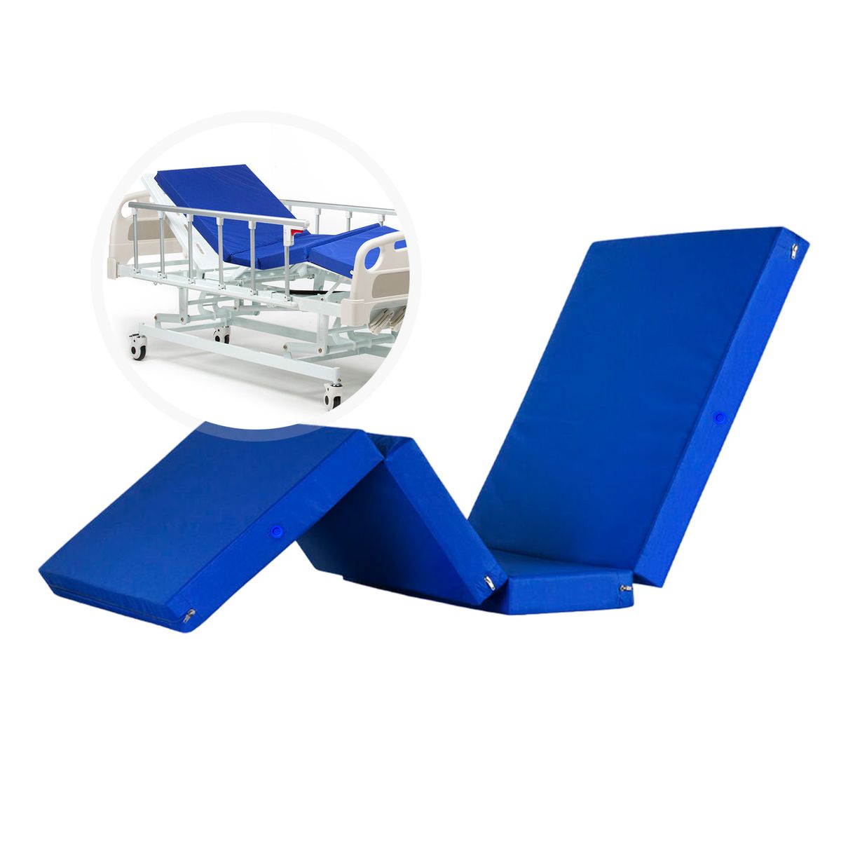 TOPMEDIC - TOPMEDIC - Colchón Clinico Impermeable para Catre y Cama Clinica 4 pliegues