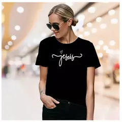 ROLY - Polera Negra Unisex Cristiana Jesus…