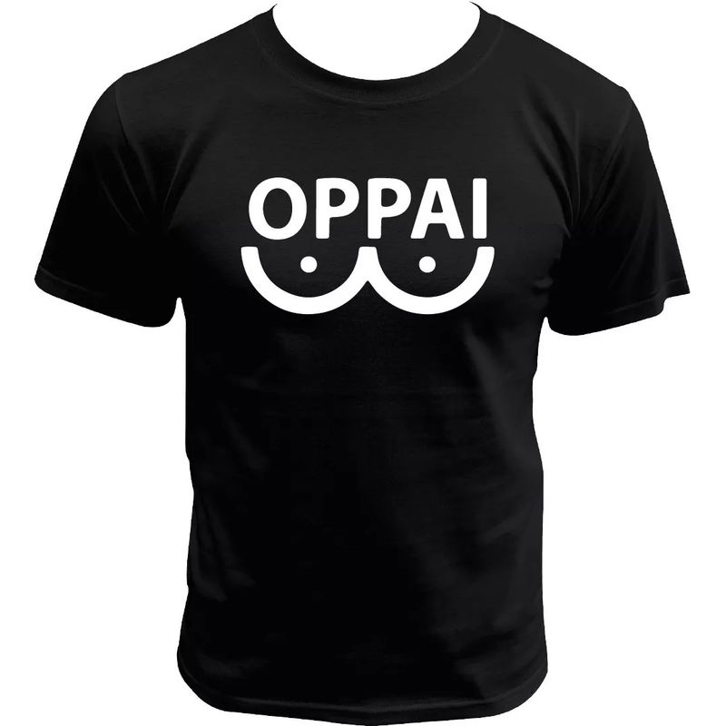 ROLY - Polera Negra One Punch Man Oppai Saitama…